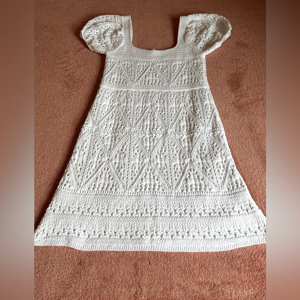 Zara Crocheted mini dress.  Size Medium